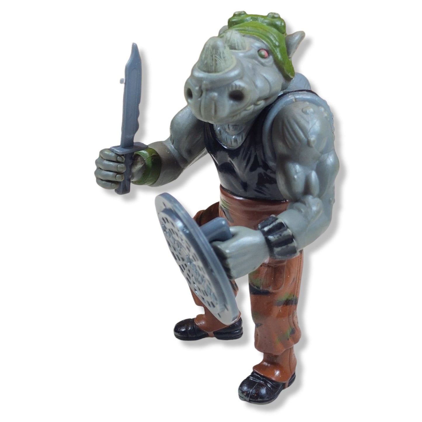 1989 TMNT Ninja Turtles Rocksteady Hard Head Action Figure Playmates