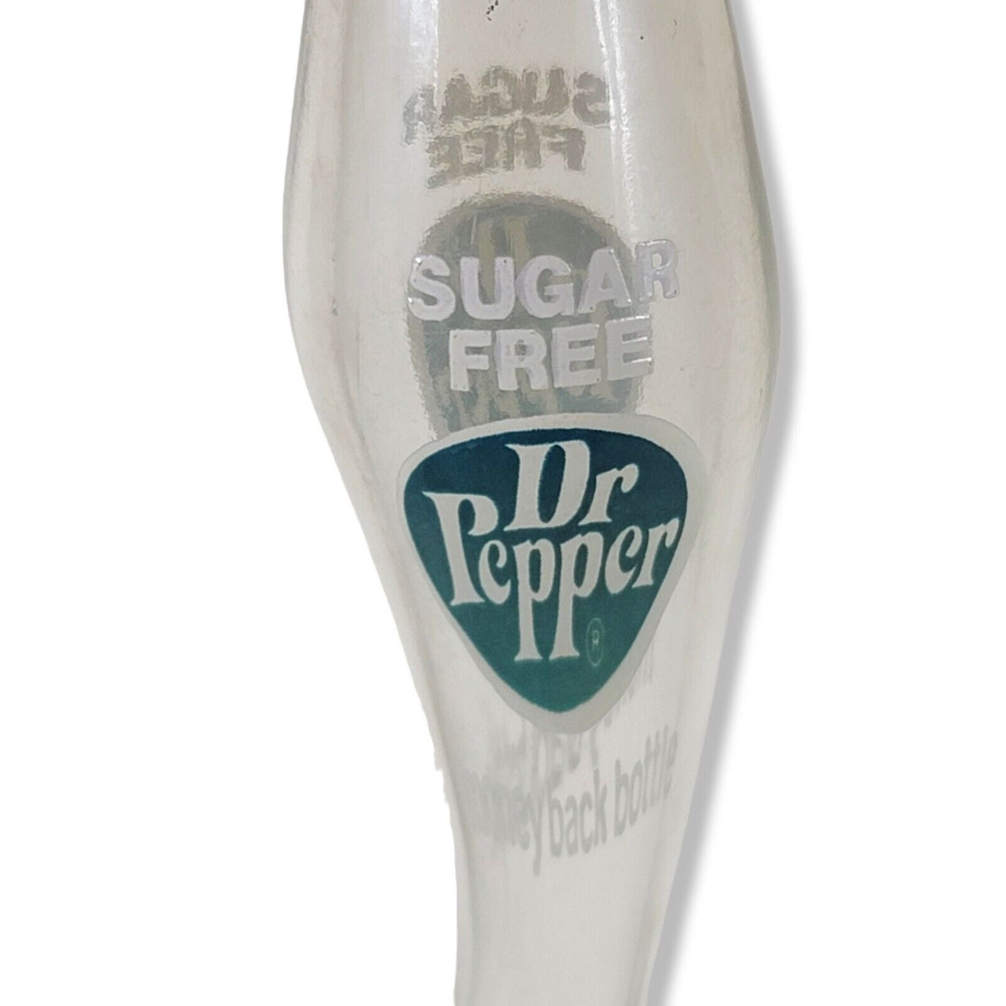 Sugar Free Dr. Pepper Stretched Glass Soda Bottle Vintage 1970's 17in Tall Rare