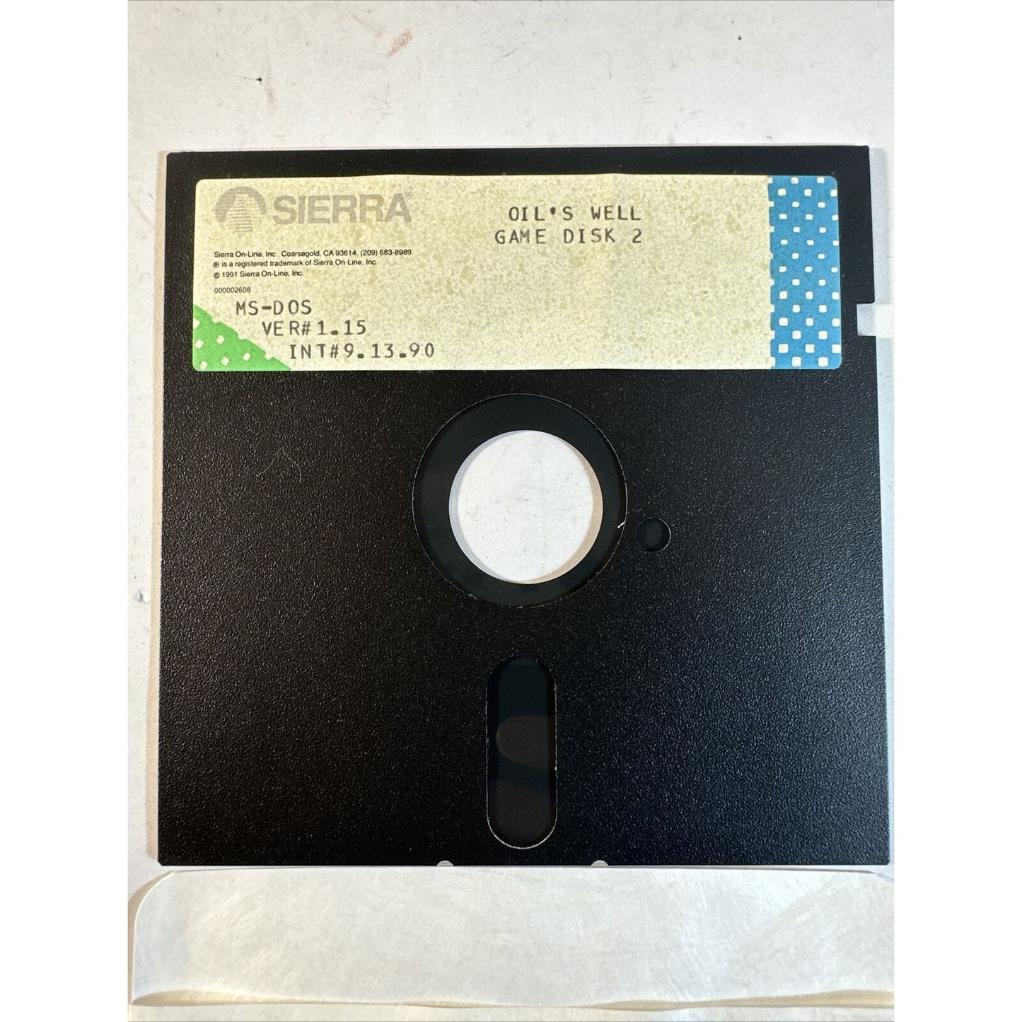 Oil's Well MS-DOS PC Game 5.25 Floppy Disks Complete W/Box