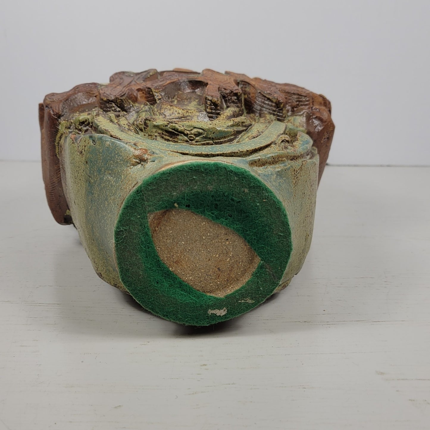 Vase 6 Holes Bernard Rooke Vintage Mid-Century English Brutalist Pottery 11 1/2"