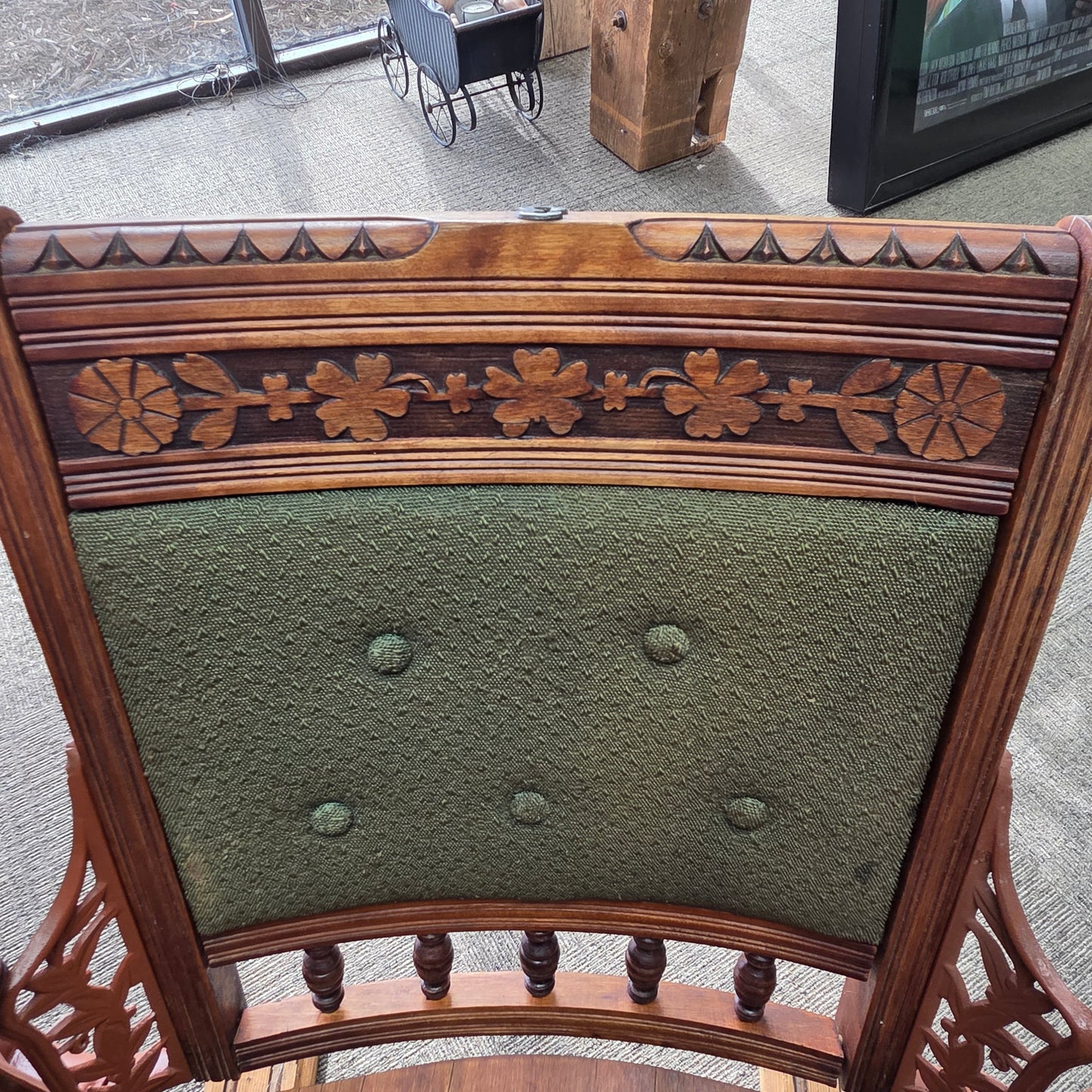 Antique Theater Seats Cast Iron & Wood