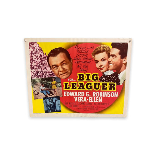 Big Leaguer ORIGINAL 1953 Half Sheet Movie Poster 22" x 28" Jeff Richards