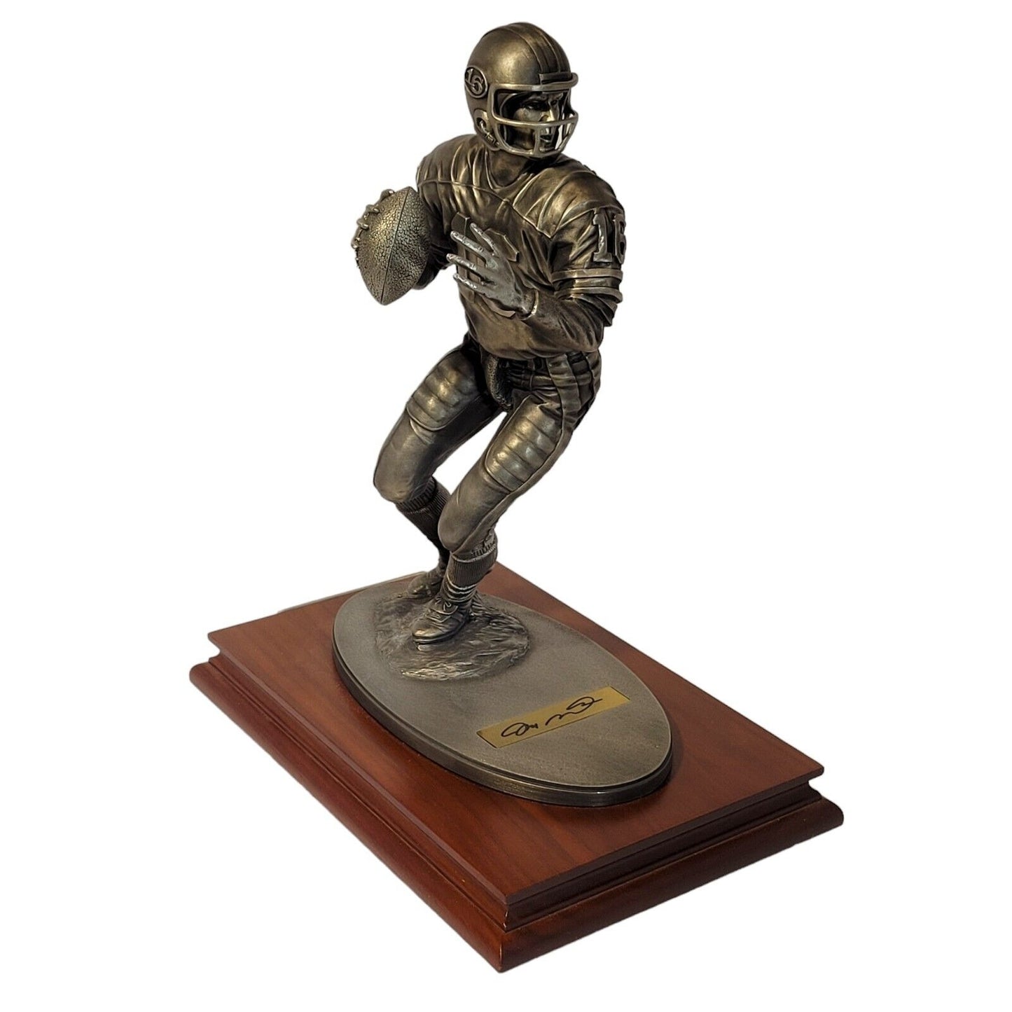 Joe Montana Autographed Gartlan Pewter Figurine #358/500 SF 49ers NFL HOF 12"