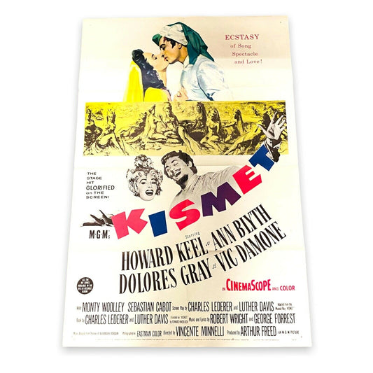 Howard Keel Ann Blyth "Kismet" One Sheet Movie Poster 1956 ORIGINAL