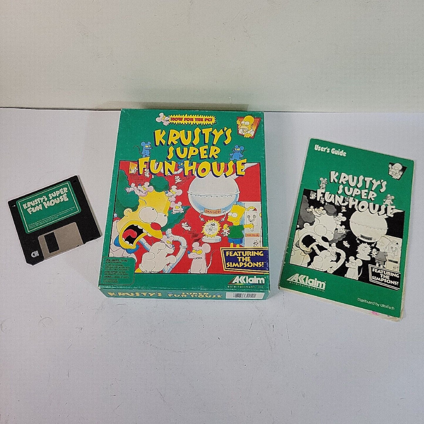 Krusty's Super Fun House 1993 Simpsons 3.5" PC Computer Diskette Game