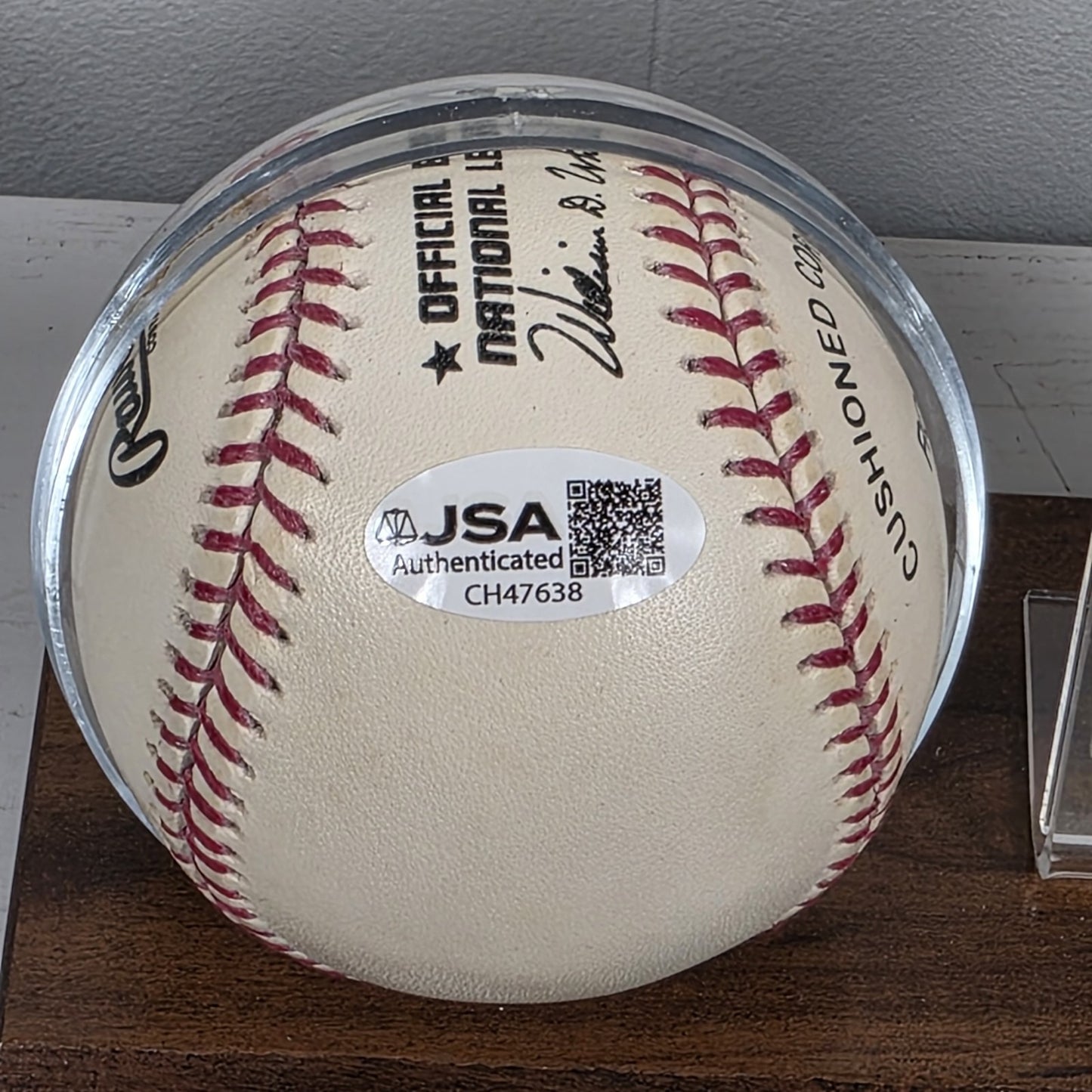 Don Drysdale Signed Rawlings Baseball w/ JSA COA & 1966 Topps Baseball Card