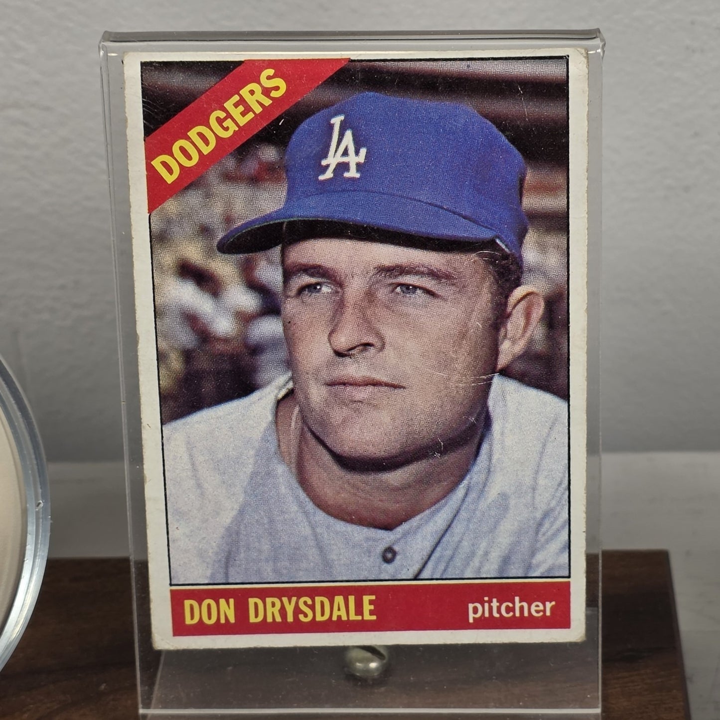 Don Drysdale Signed Rawlings Baseball w/ JSA COA & 1966 Topps Baseball Card
