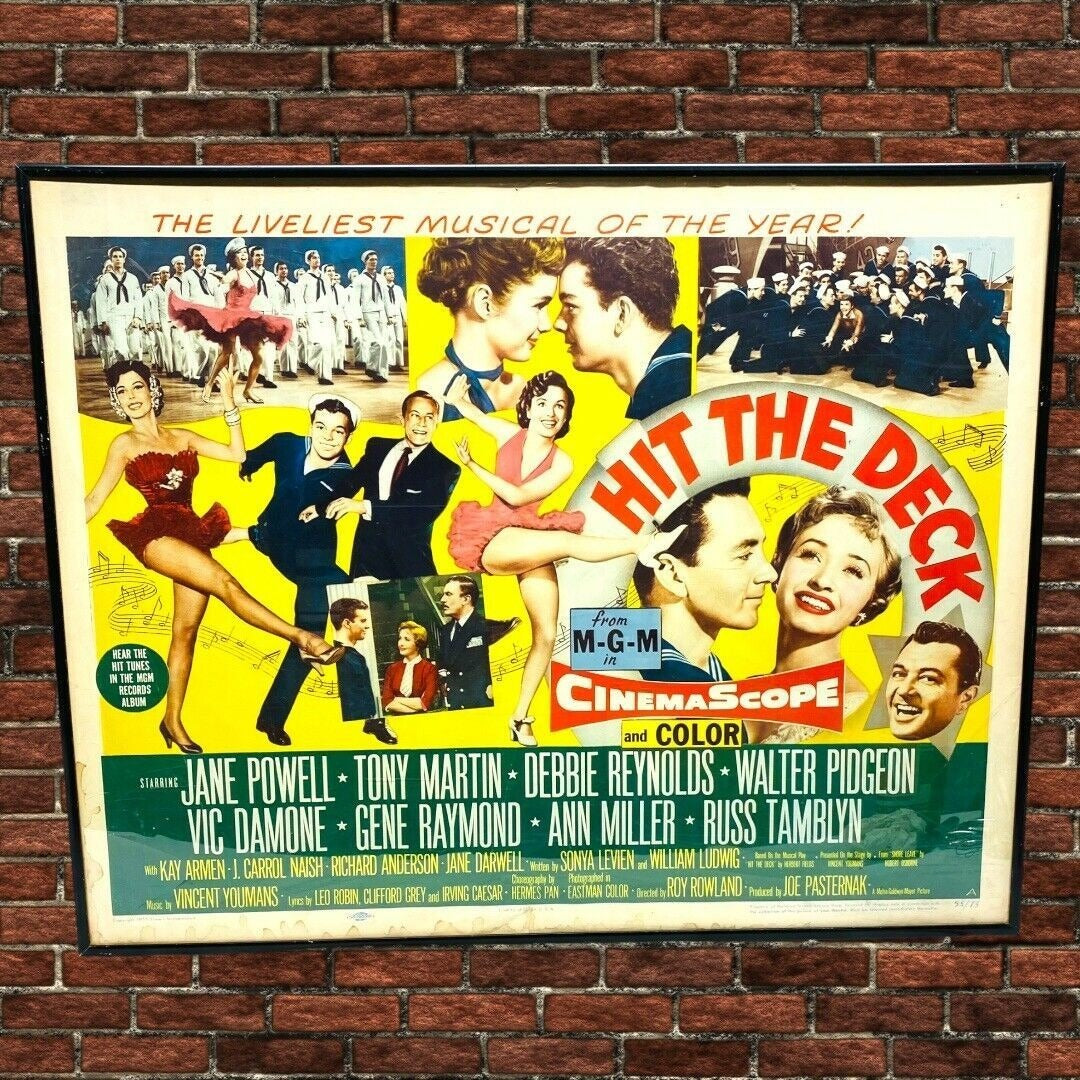 Hit the Deck 1955 Original Half Sheet Framed Movie Poster