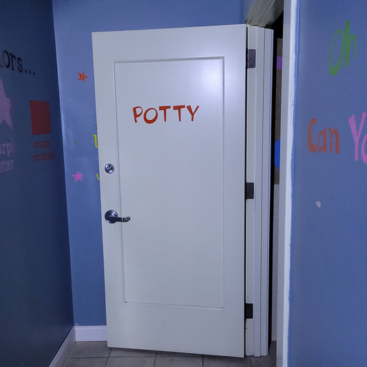 Potty Bathroom Door