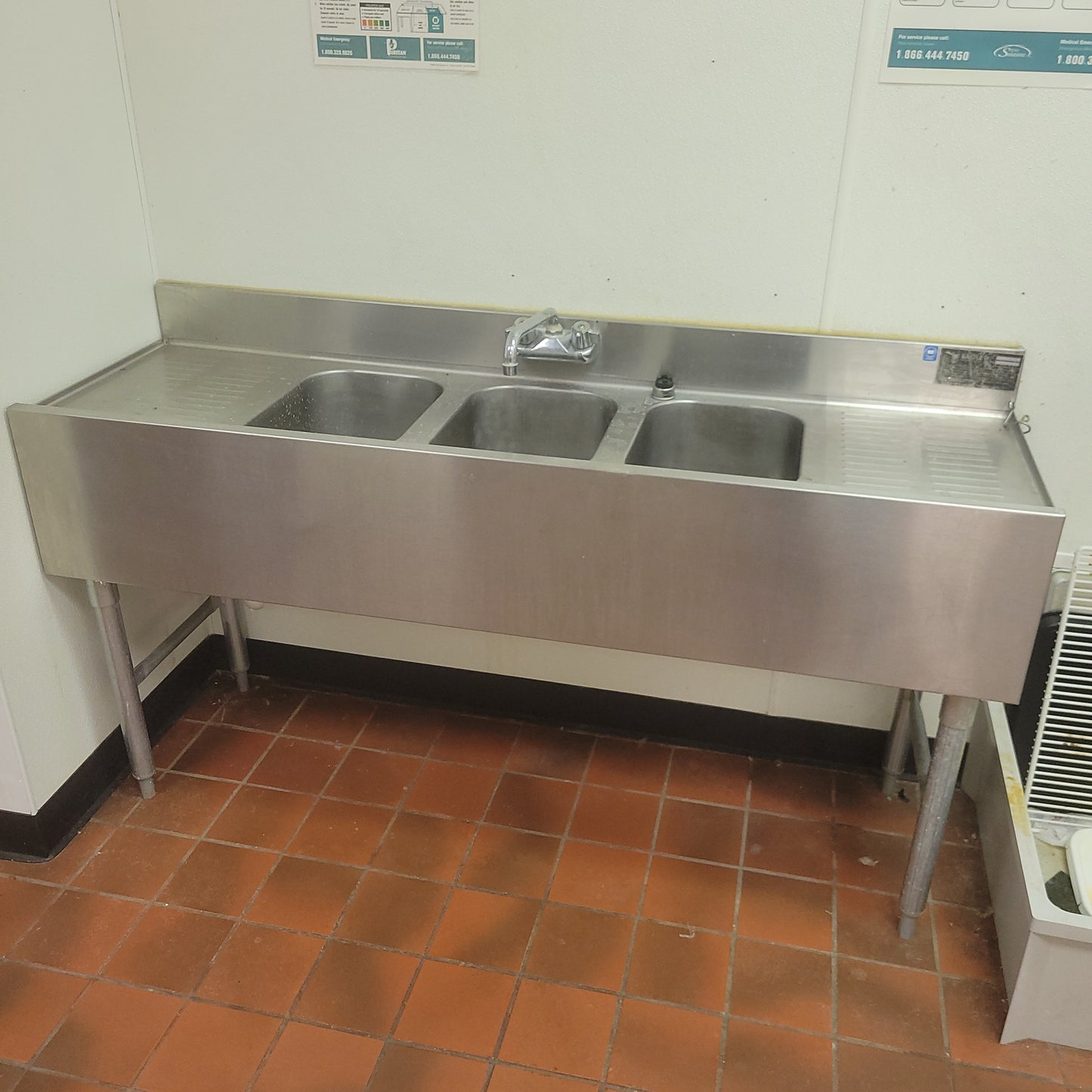 Small Three Tub Sink