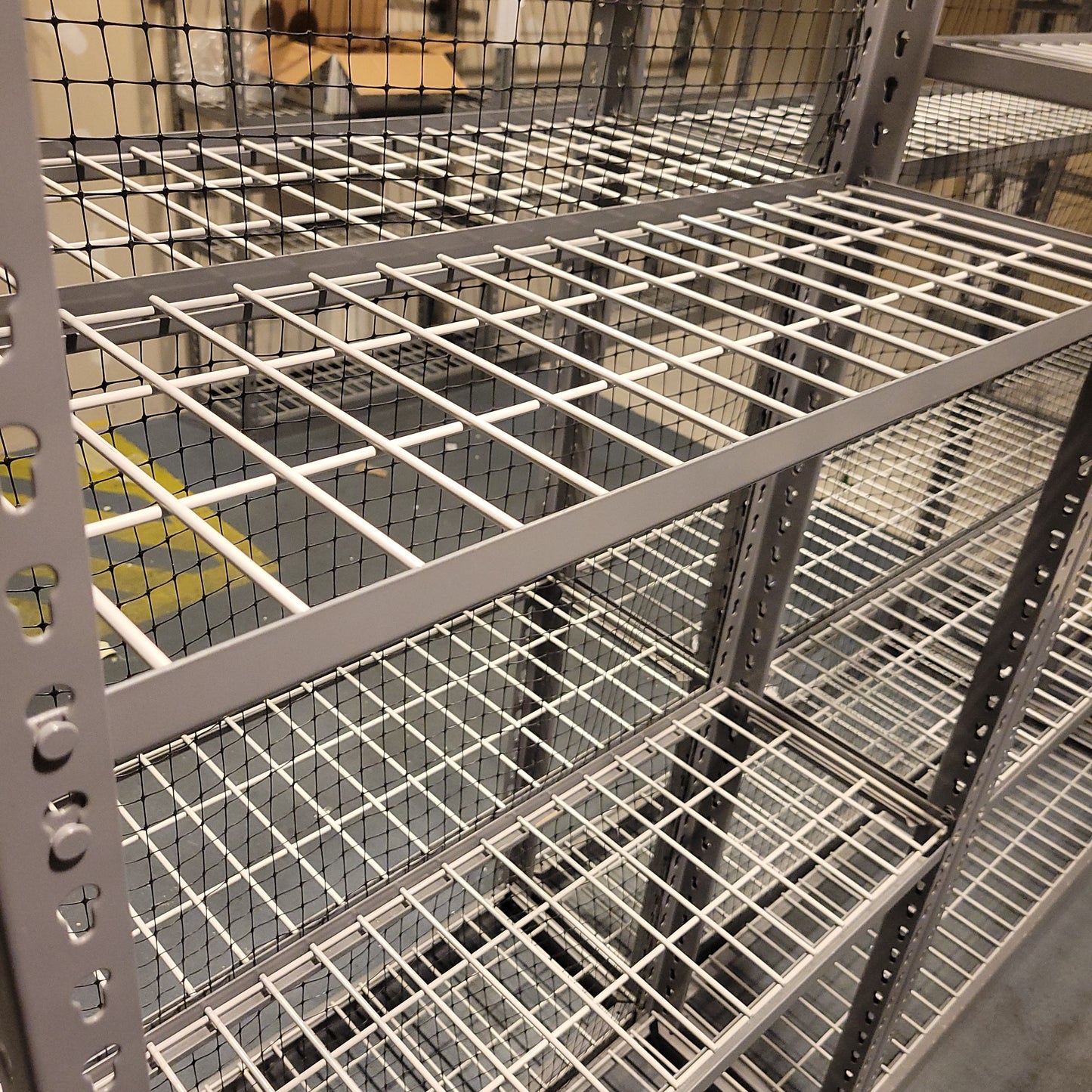 Steel storage shelving