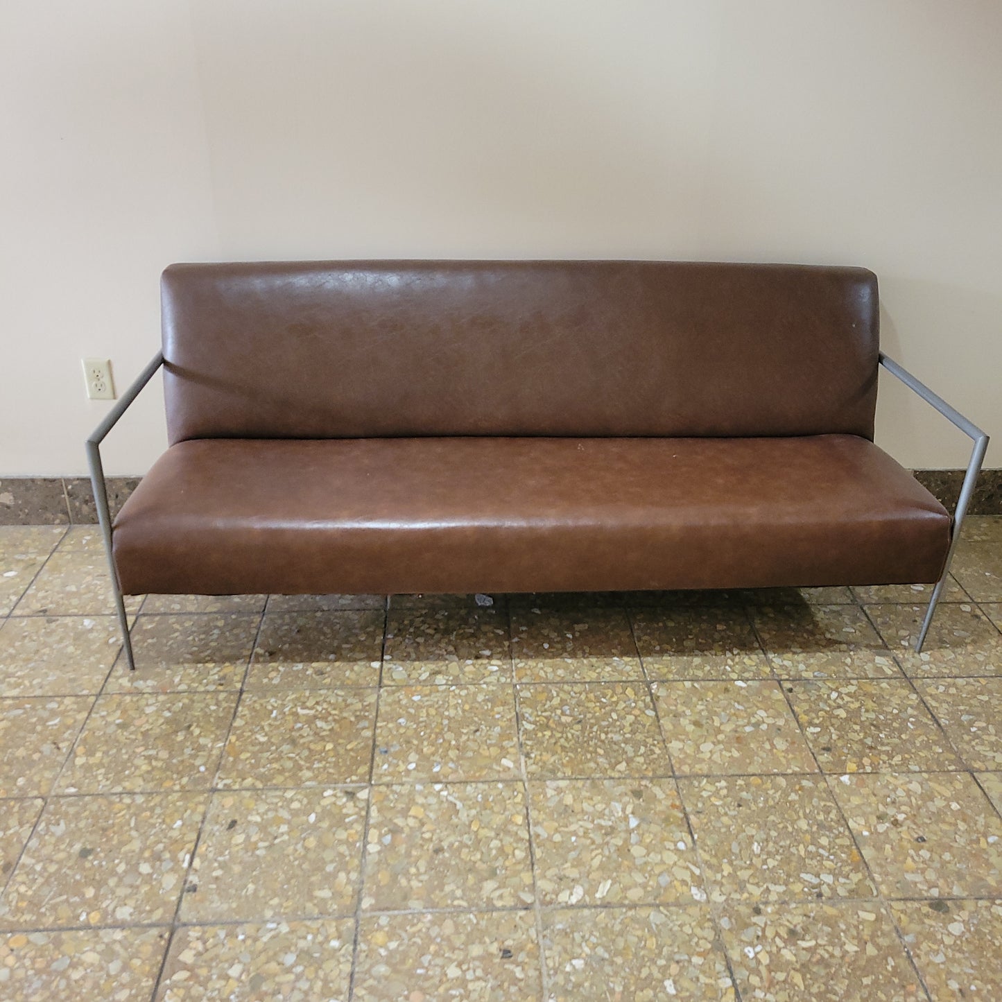 Commercial Grade Faux Leather Couch