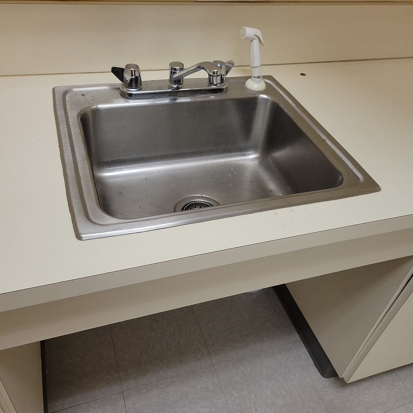 Storage cabinet countertop with sink
