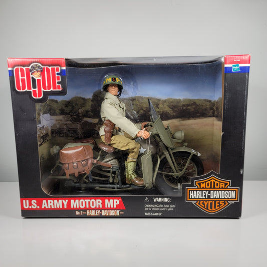 GI Joe U.S. Army Motor MP Harley Davidson Motorcycle 12" No. 2 NIB 2000 Hasbro