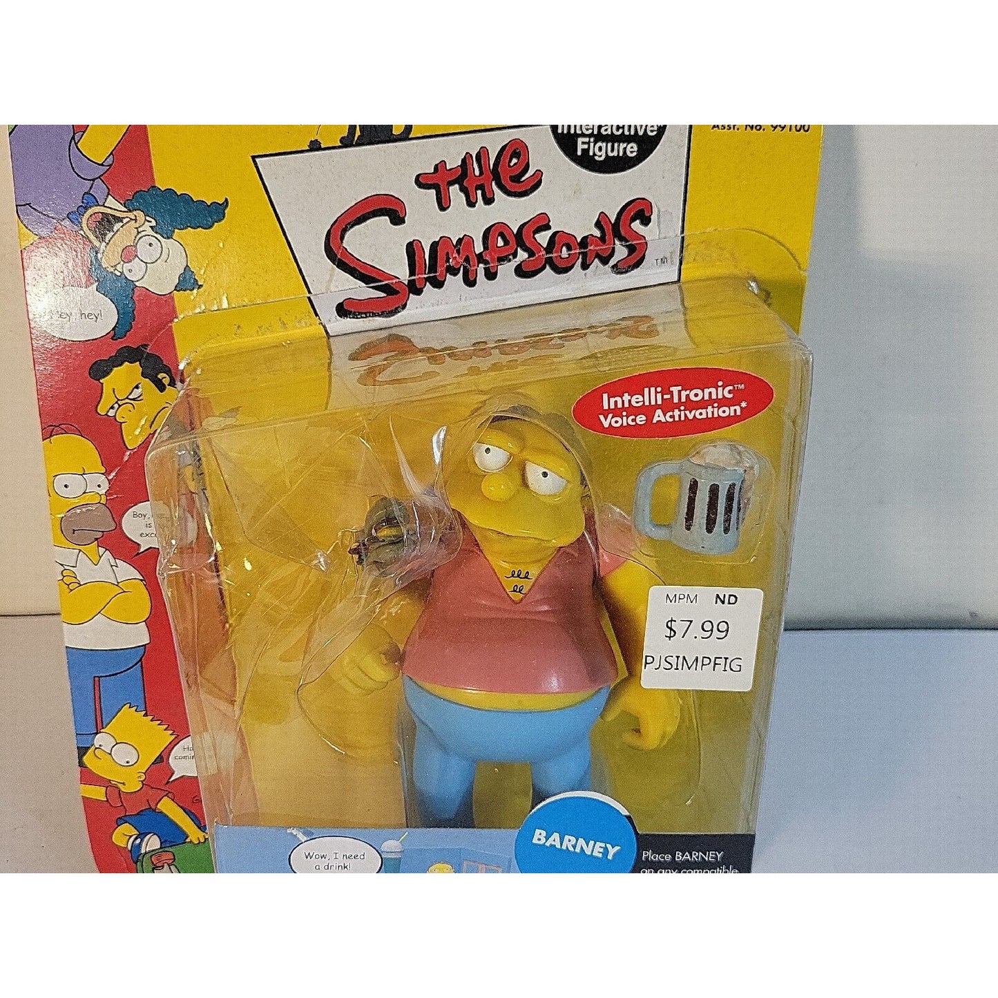 The Simpsons Barney Series 1  World of Springfield Action Figure Playmates