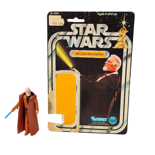 1977 Kenner Star Wars Vintage Ben Obi-Wan Kenobi with 12 Back Cardback