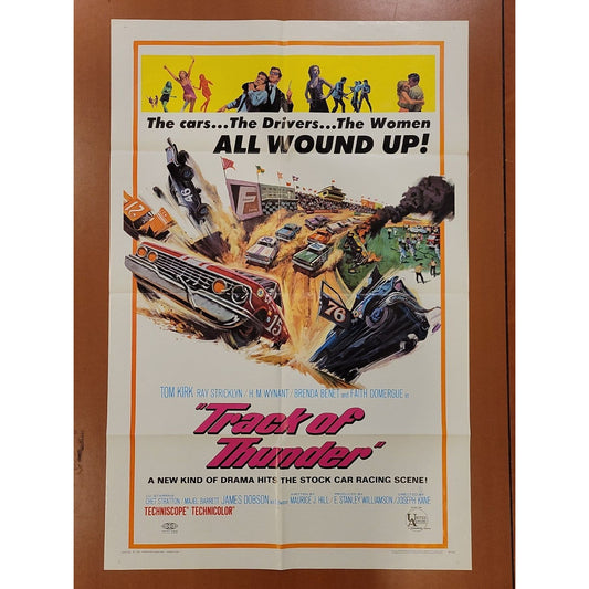 TRACK OF THUNDER 1967 Racing Classic Original One Sheet Movie Poster