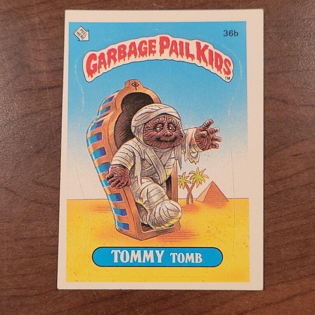 Tommy Tomb 36b GPK Glossy OS1 Series 1 Garbage Pail Kids 1985