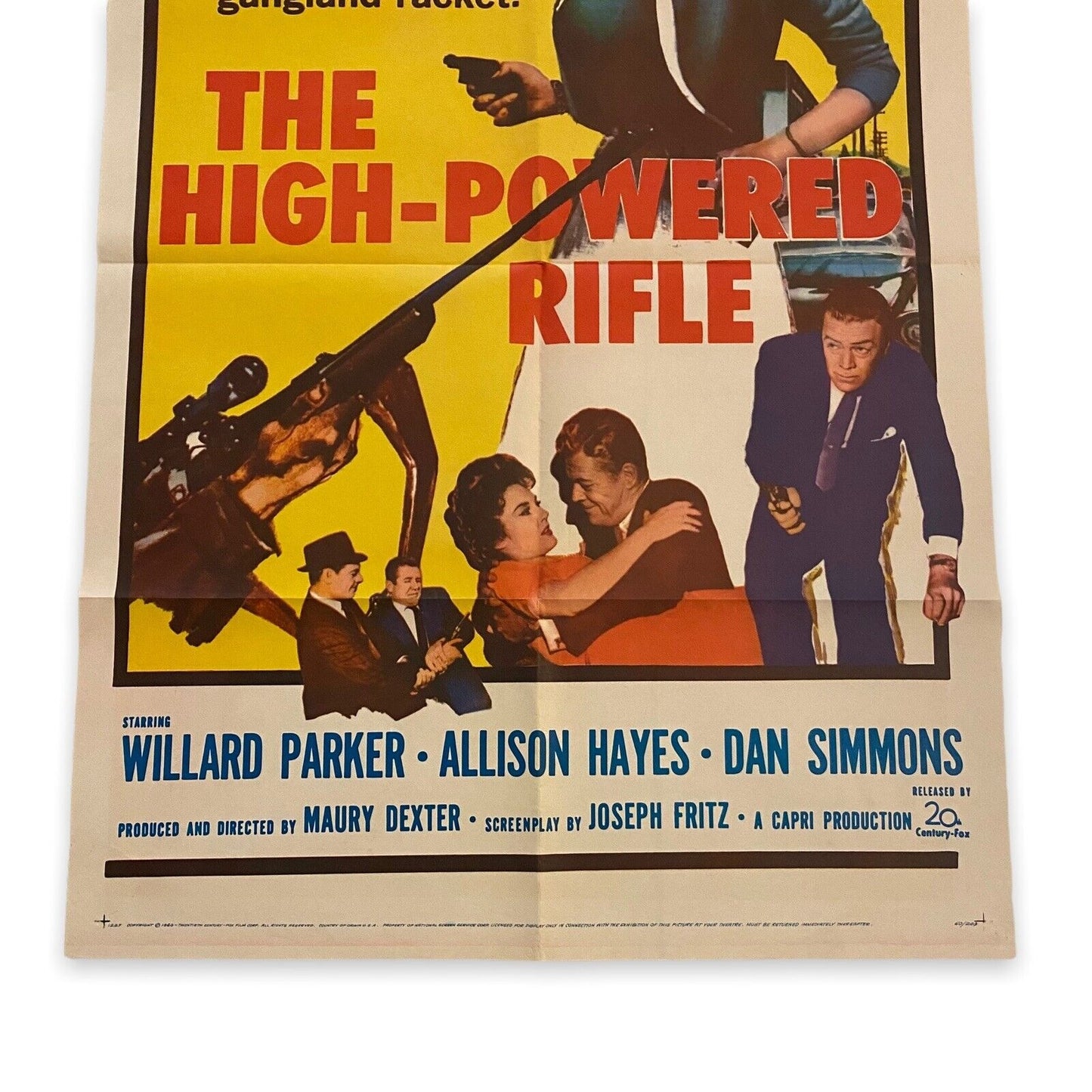 "The High-Powered Rifle" 60's Femme Fatale Original 1-Sheet Movie Poster 27x41"