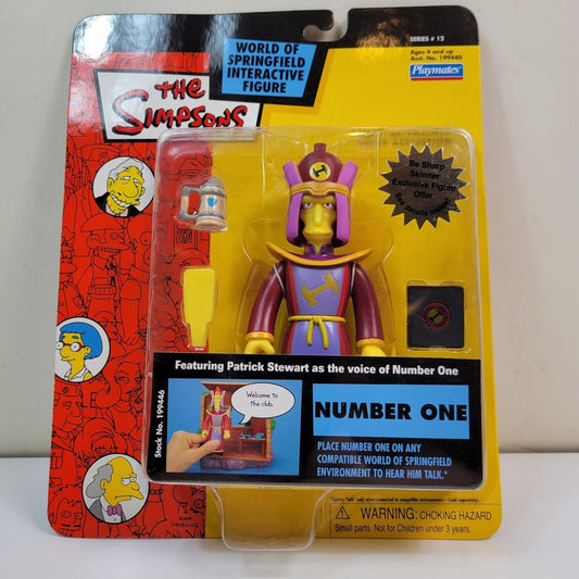 NUMBER ONE PATRICK STEWART The Simpsons 5" Fig Playmates