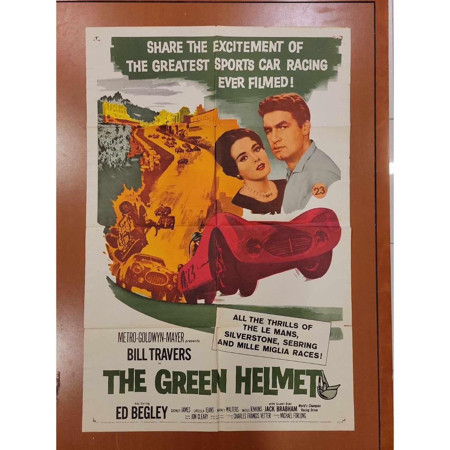 The Green Helmet 1961 One Sheet Original Movie Poster Le Mans