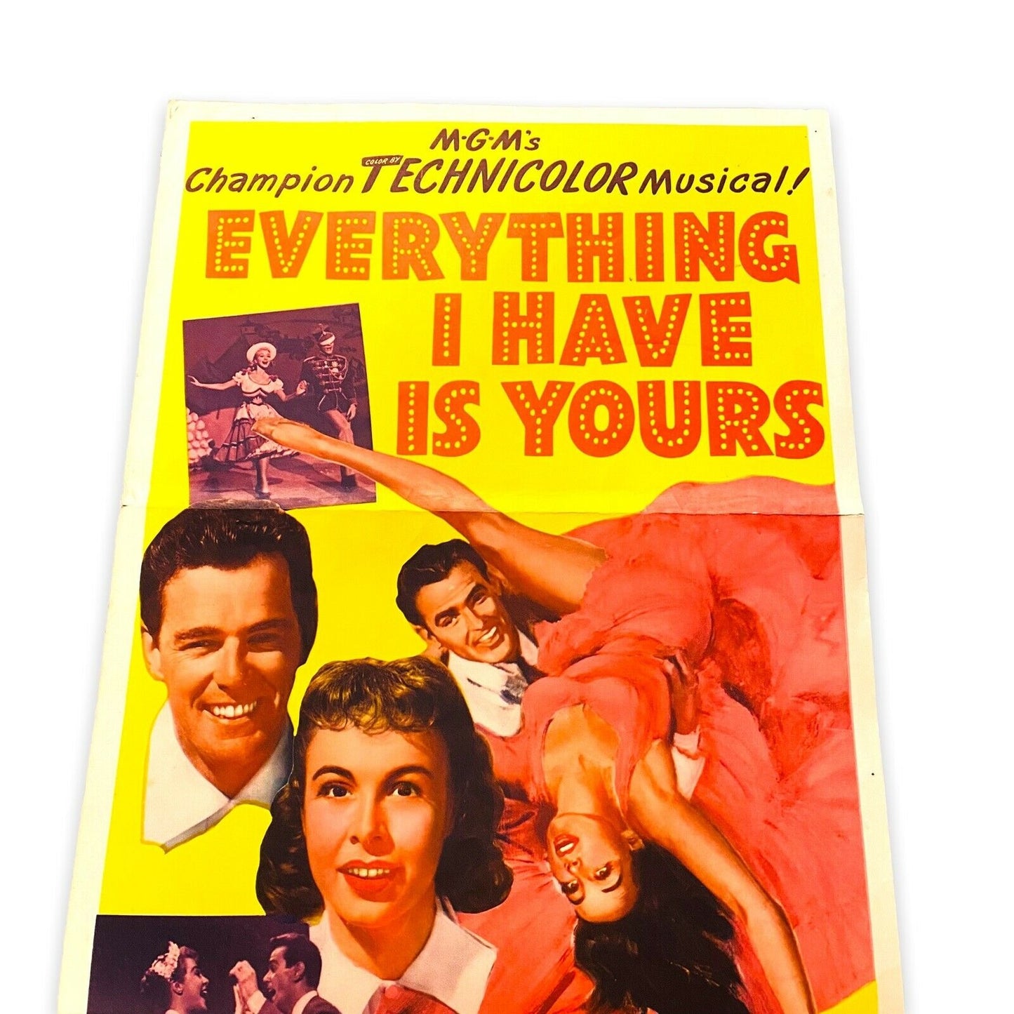 Dennis O'Keefe "Everything I have is Yours" Movie Insert 1952 Original