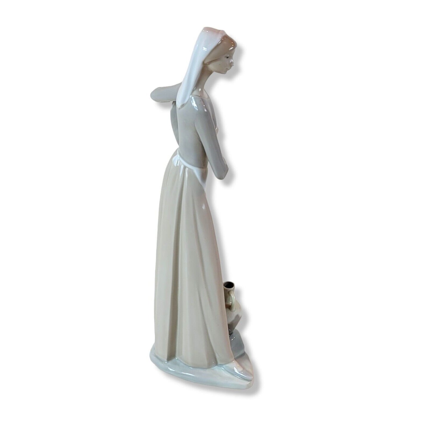 NAO LLADRO Tall Girl With Water Jugs Italian Figurine Sculpture 12-3/4" #4875