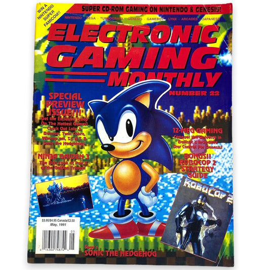 Electronic Gaming Monthly May 1991 Sonic & Robocop Cover