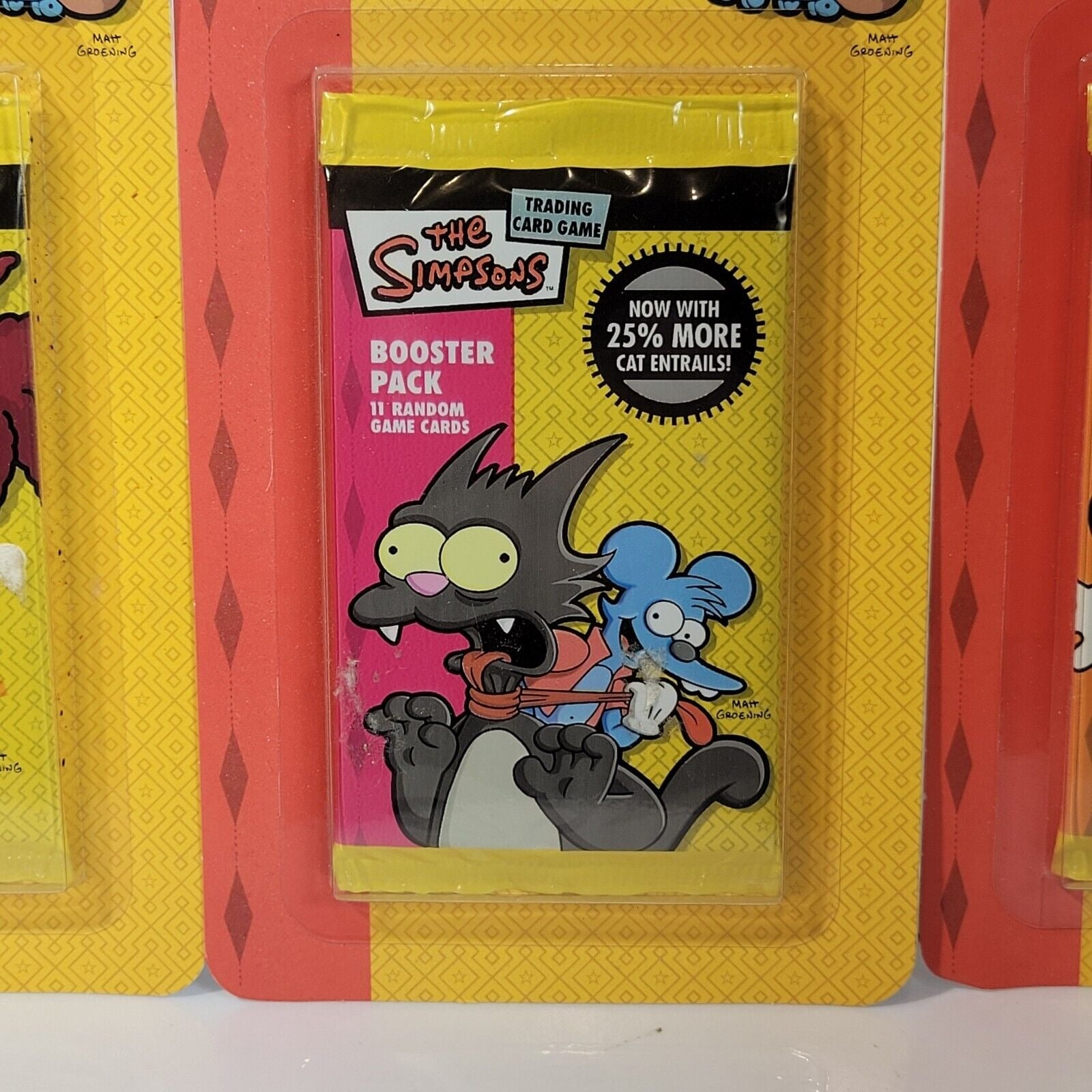 3 New Sealed 2003 The Simpsons Trading Card Game Booster Packs in Blis