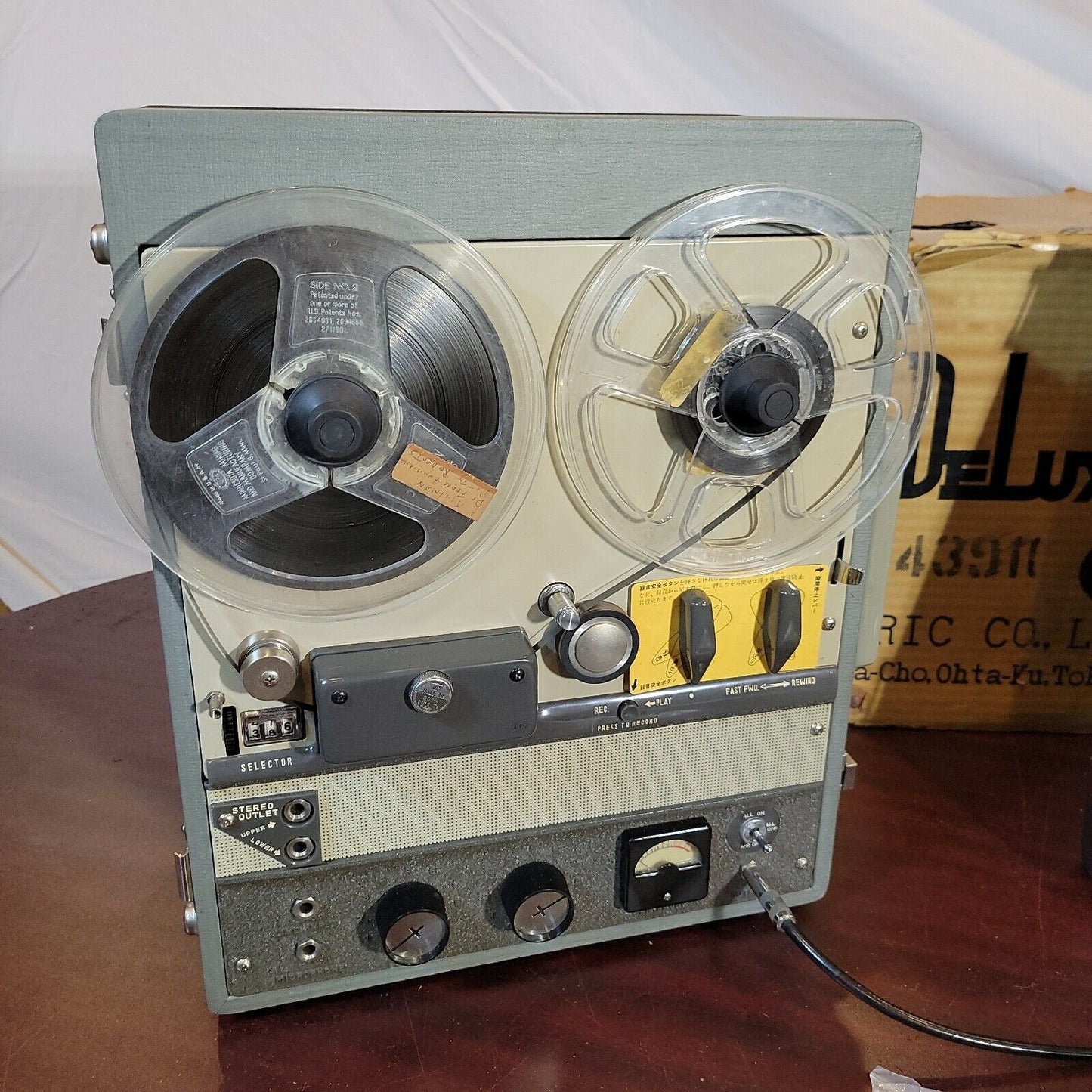 Very Rare Akai Stereo Deluxe 1959 Reel to Reel Tube Preamps