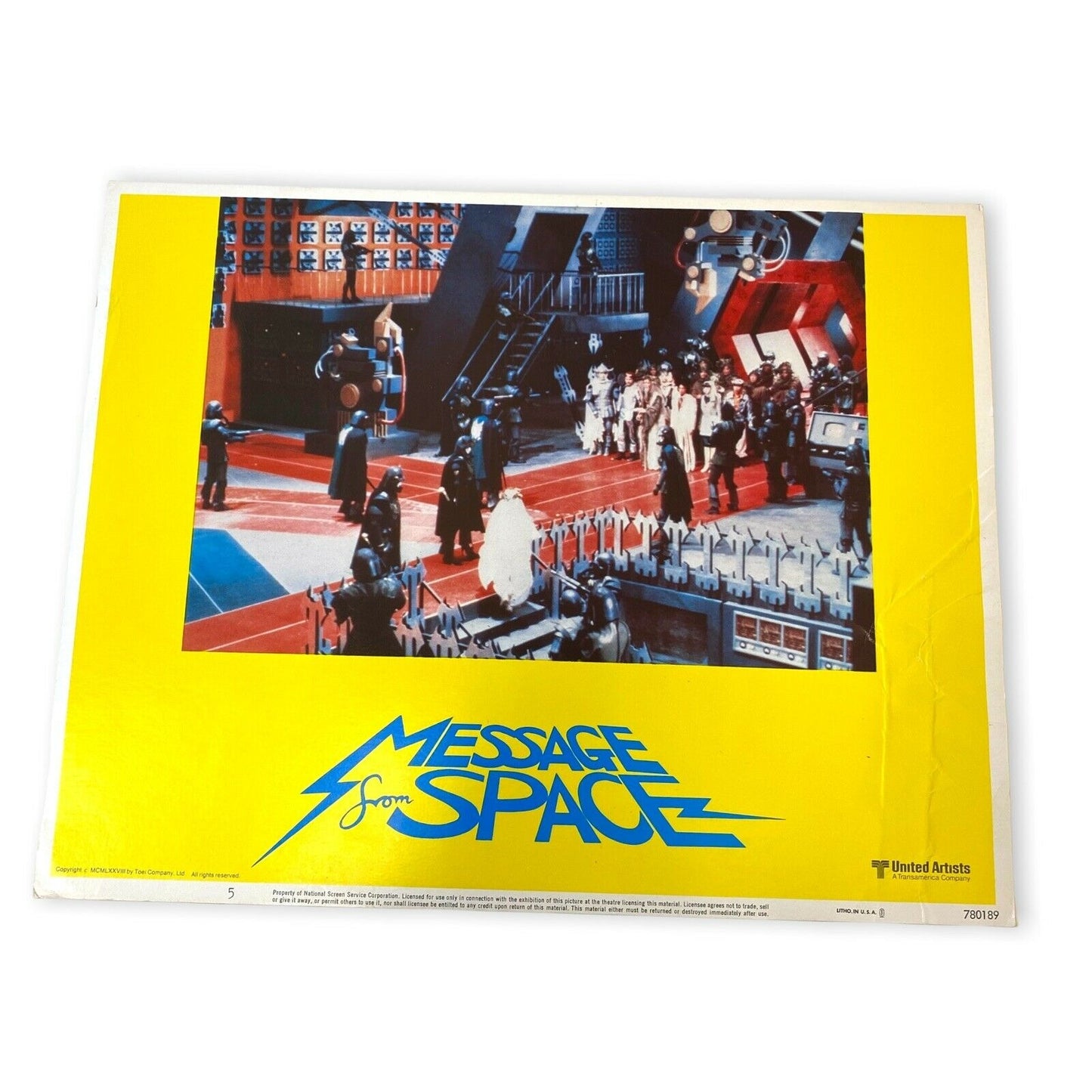 Message From Space ORIGINAL Theater Lobby Card 5 Sci Fi Movie Poster 1978