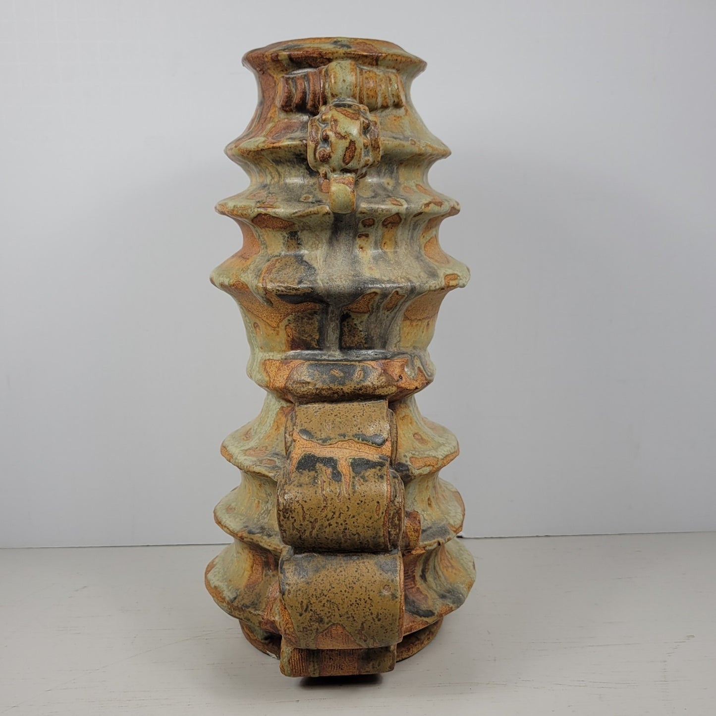 Vase Bernard Rooke Vintage Mid-Century English Brutalist Pottery 12 1/2"