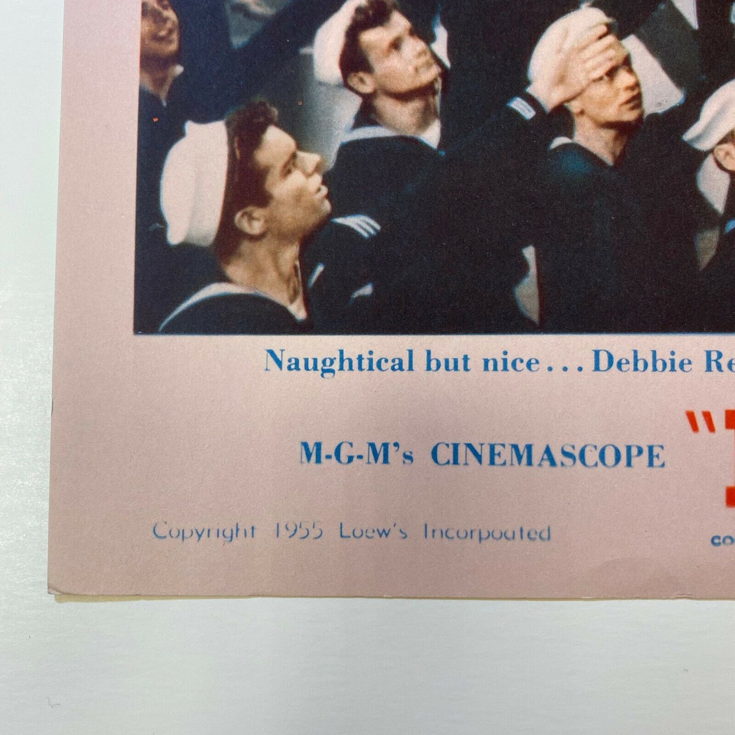 Hit The Deck ORIGINAL 1955 Lobby Card 7 Movie Poster Debbie Reynolds Near MINT