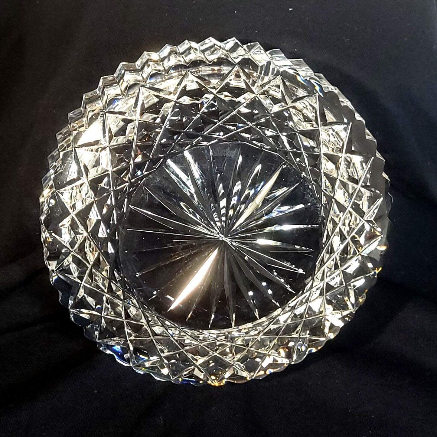 Signed Vintage Waterford Crystal - Heavy Giftware Cigar Ashtray 6” Elegant