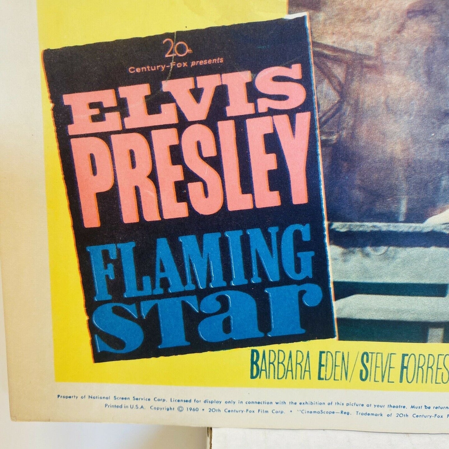 Elvis Presley "Flaming Star" Movie ORIGINAL Lobby Card Title Card 6 1960