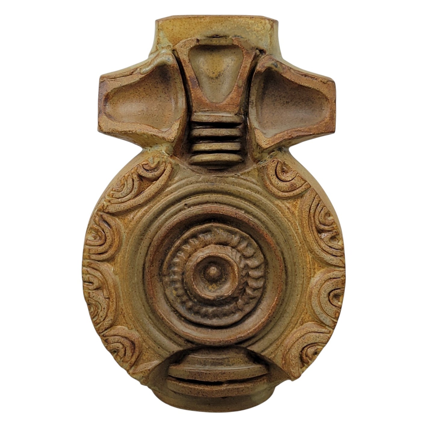 Vase Bernard Rooke Vintage Mid-Century English Brutalist Pottery Signed 9 1/2"