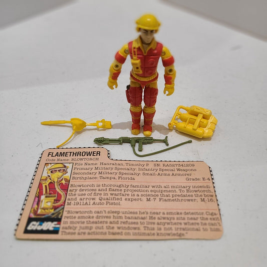 GI Joe Blowtorch V1 Action Figure 1984 complete