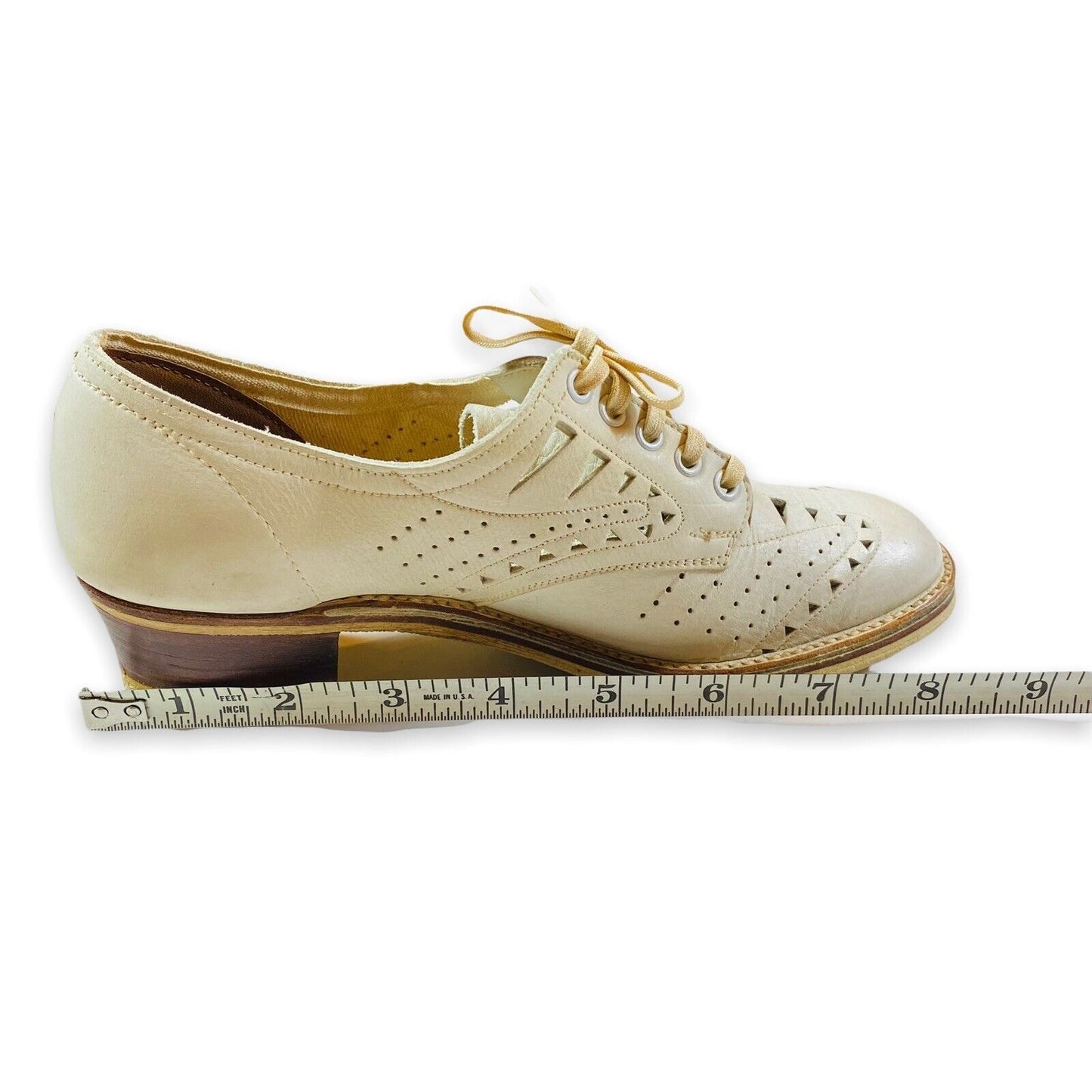 Vintage White Oxford Pumps Lace Up 1940's Style Women's or Child's Shoes
