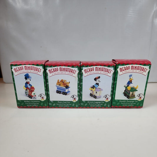 Hallmark Ornaments Mickey Express Merry Miniatures Set of 4 Ornaments NIB