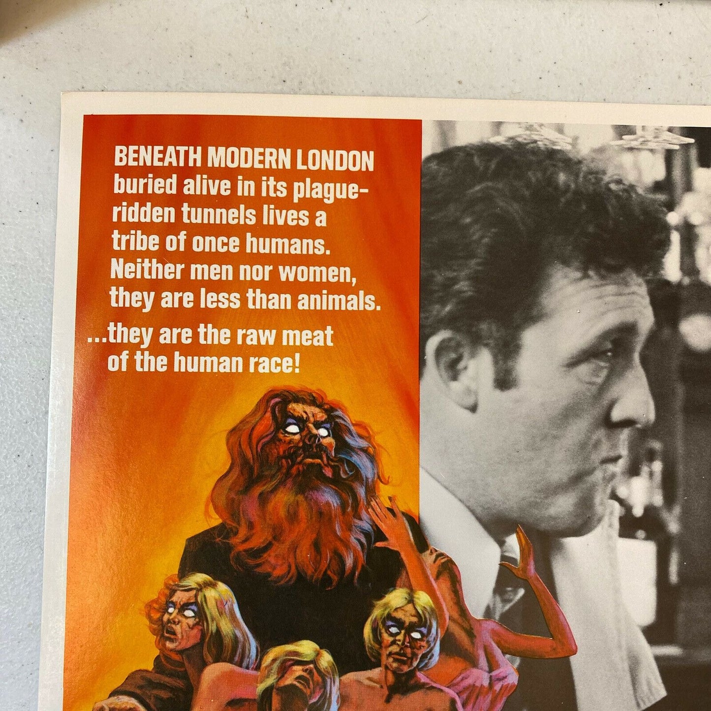 Raw Meat ORIGINAL Movie Theater Lobby Card 1973 Zombie Genre Movie Poster