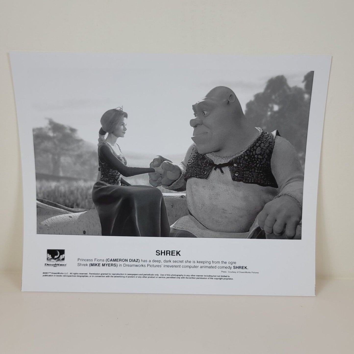 Shrek Original 8x10 Promo Photo Mike Myers Cameron Diaz 2001