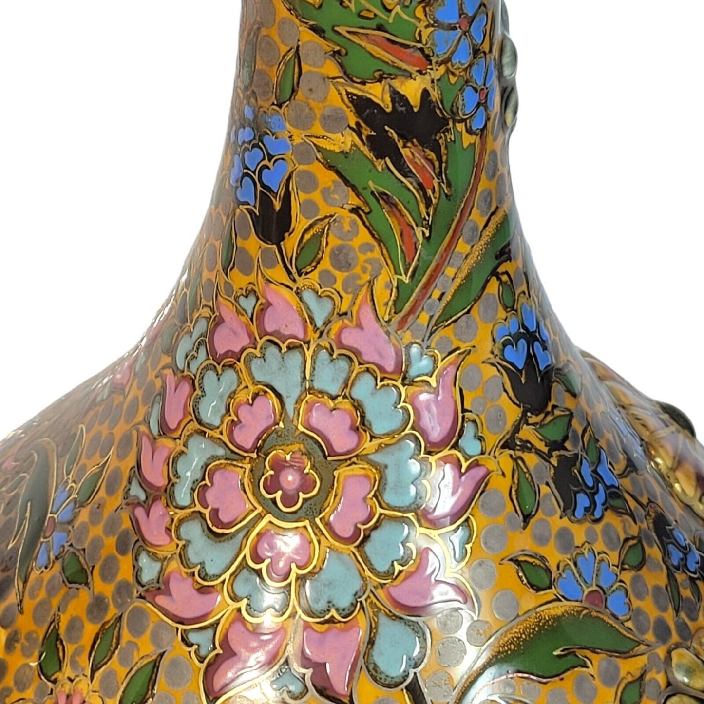 Zsolnay Factory Porcelain Tall Vase, Pécs, Hungary, ca. 1873-1882