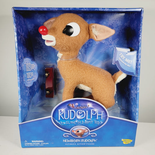 2002 Memory Lane Newborn Rudolph Red Nosed Reindeer Island of Misfit Toys NIB