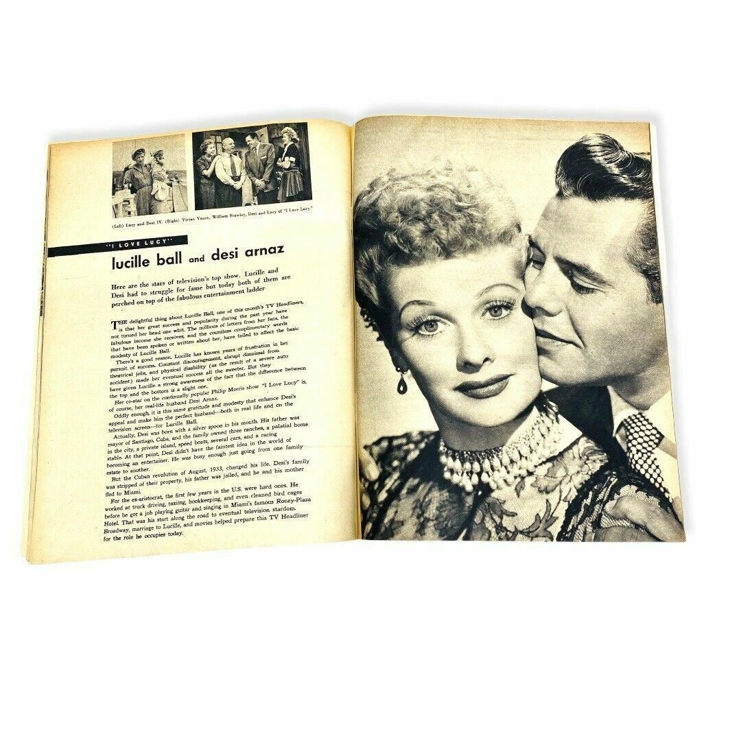 Vintage TV Headliner Magazine March 1954 Gale Storm Lucille Ball Eddie Fisher