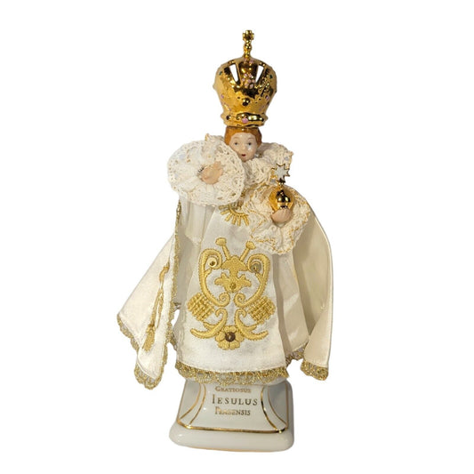 ROYAL DUX Bohemia Child Jesus of Prague Figure 9" with Gold Plated Crown