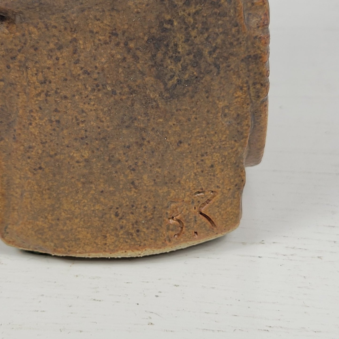 Vase Bernard Rooke Vintage Mid-Century English Brutalist Pottery Signed 6.5"