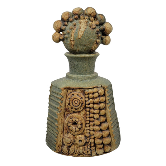 Decanter Bernard Rooke Vintage Mid-Century English Brutalist Pottery Signed