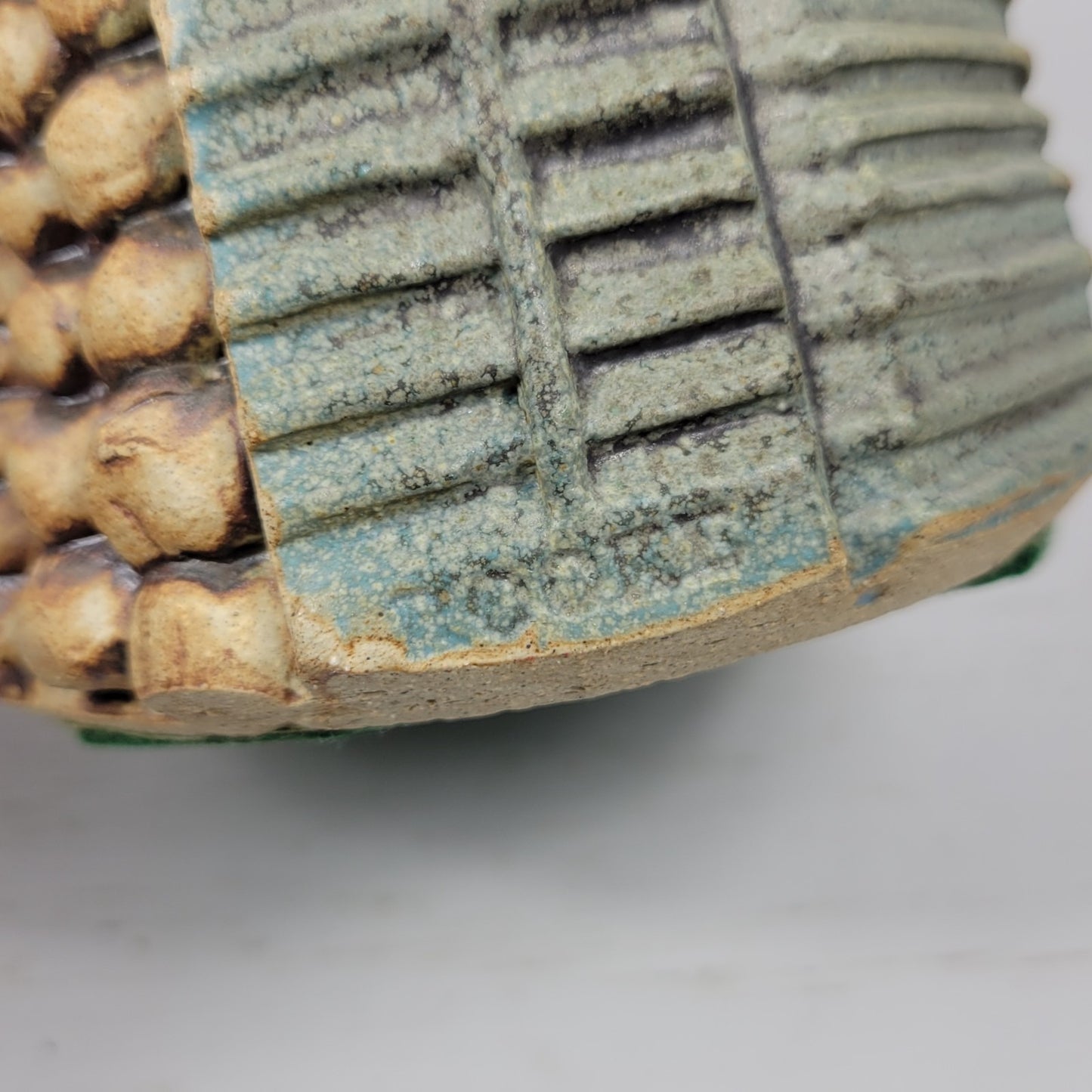 Decanter Bernard Rooke Vintage Mid-Century English Brutalist Pottery Signed