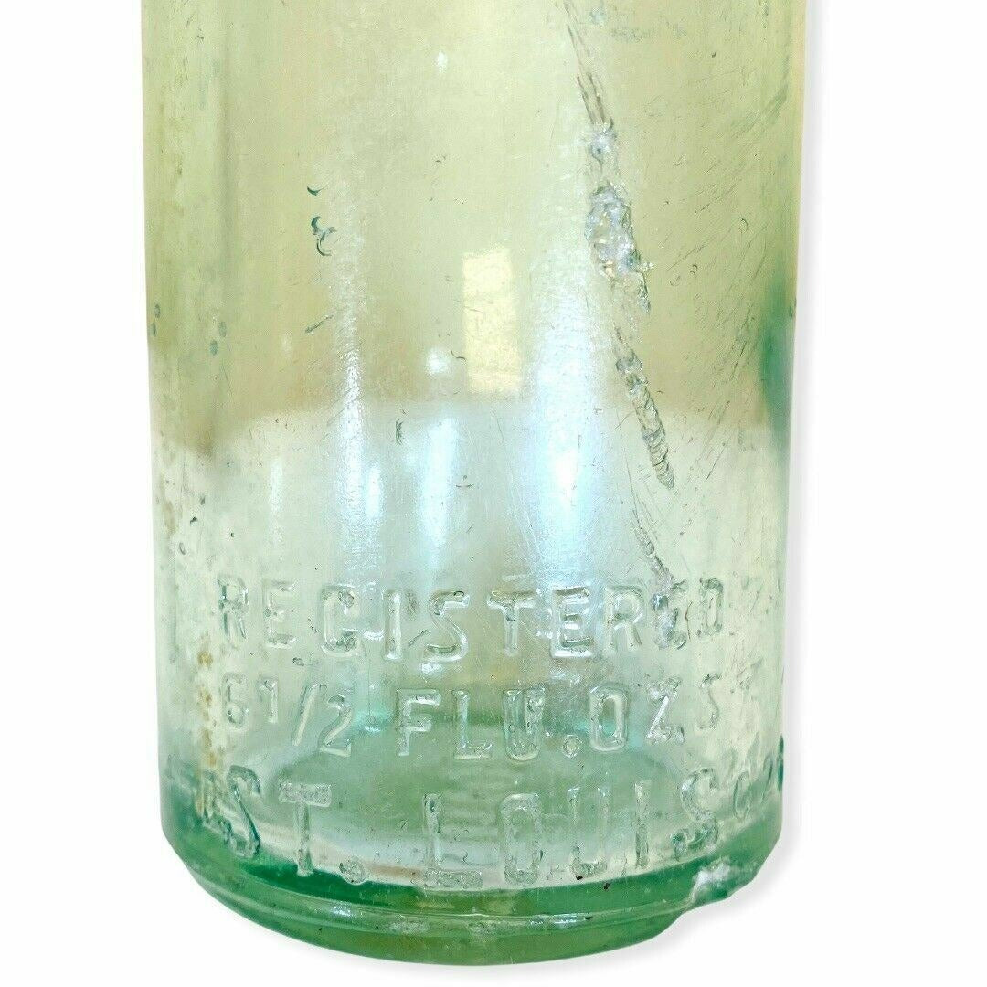 Vintage Coca Cola C.B. Soda Pop Green Glass Bottle 6.5oz St. Louis