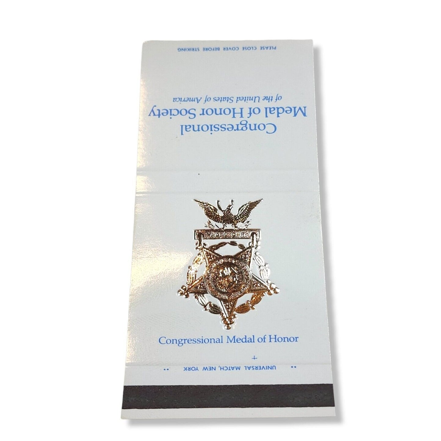 Congressional Medal of Honor Factory Sample Matchbook Cover Waldorf Astoria 1972